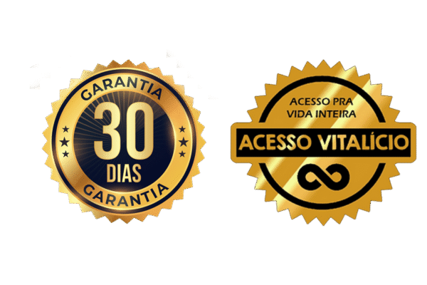Selo de garantia de 30 dias e acesso vitalício